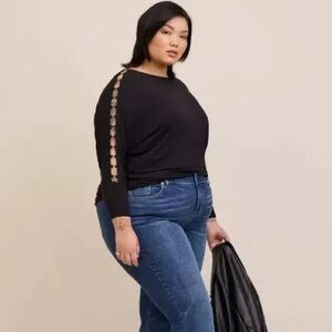 Torrid Supersoft O-Ring Dolman Blouse